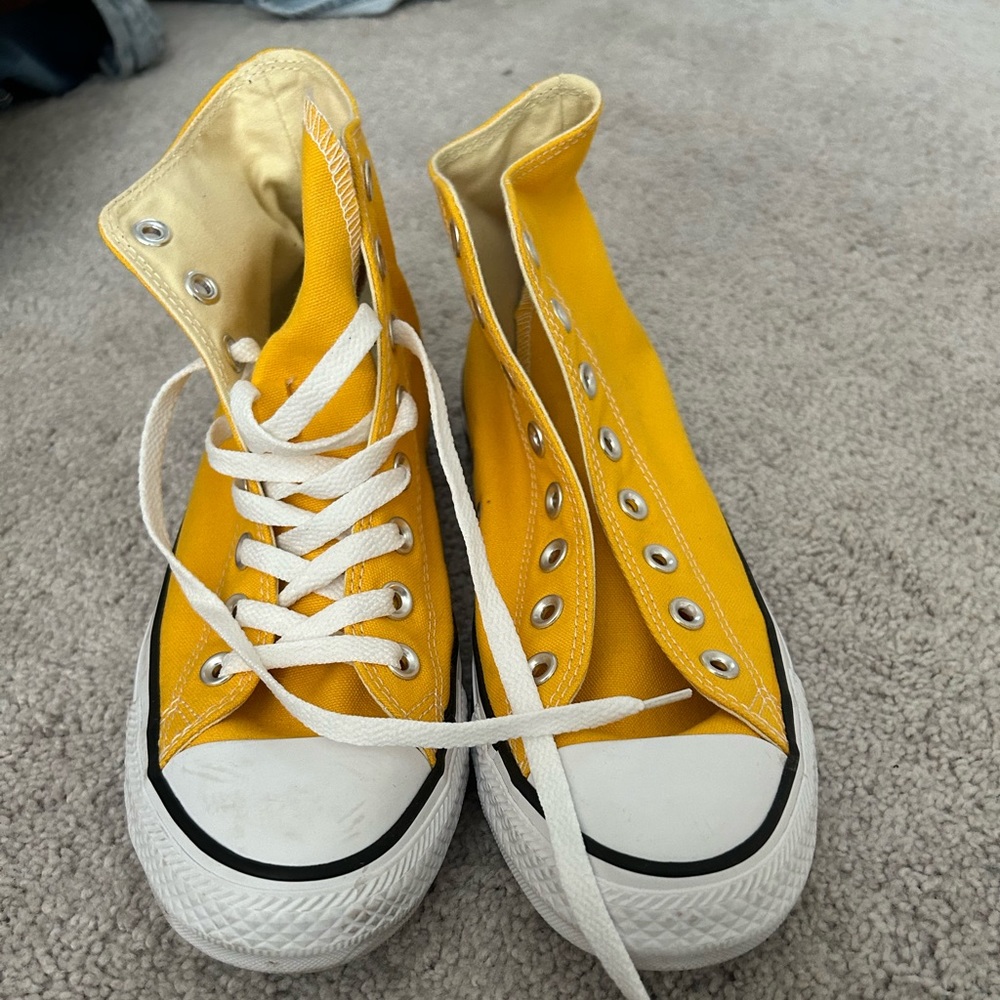 Yellow Hightop Converse